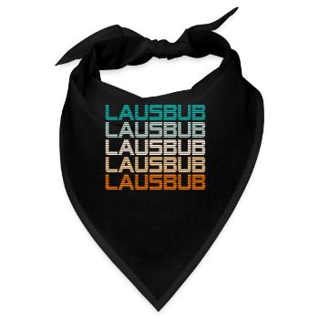 Vintage Lausbube Trachtenshirt Lausbub - Bandana - Schwarz - Vorne