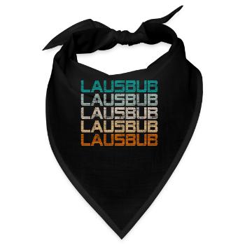 Vintage Lausbube Trachtenshirt Lausbub - Bandana - Schwarz - Vorne