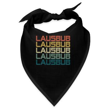Vintage Lausbube Trachtenshirt Lausbub - Bandana - Schwarz - Vorne