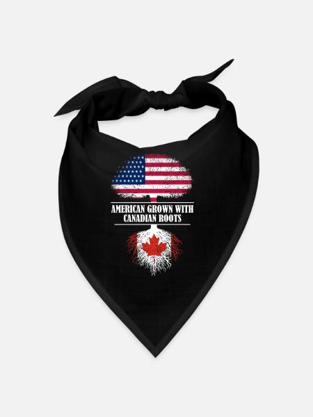 American grown with canadian roots Canada - Bandana - black - Front