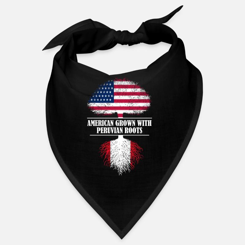 American grown with Peruvian roots flag Bandana