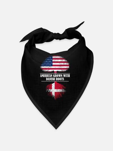 American grown with Danish roots Denmark - Bandana - black - Front