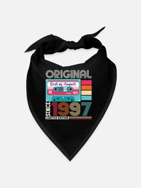 Original August 1997 25th Birthday Gift Retro - Bandana - black - Front