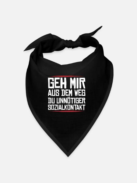 GEH mir aus dem weg - Bandana - Schwarz - Vorne