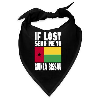Guinea Bissau Flagge Spruch - Bandana - Schwarz - Vorne