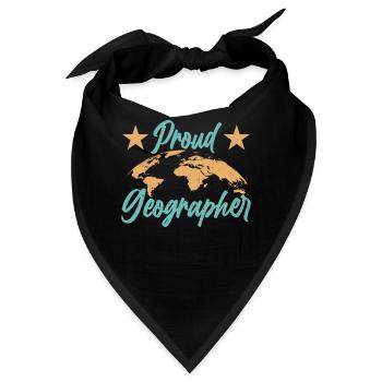 Stolzer Geograph Geographie Geographiestudent - Bandana - Schwarz - Vorne