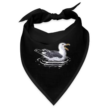Möwe Meeresvogel Ozean Meer Seevogel Vögel - Bandana - Schwarz - Vorne