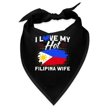 Philippinen Philippinisch Philippinische Flagge - Bandana - Schwarz - Vorne