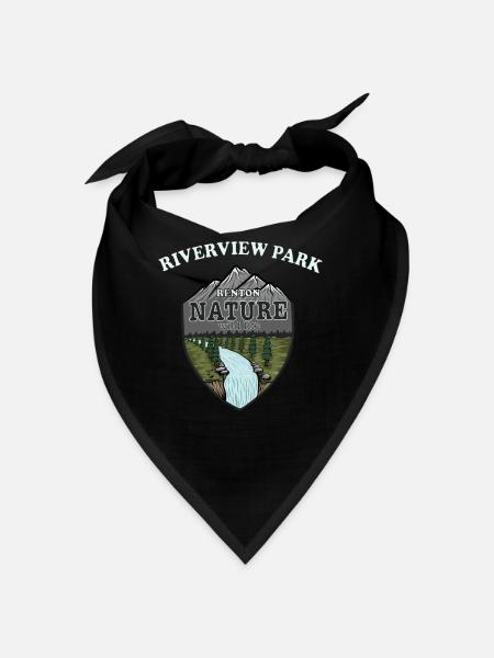 Renton Riverview Park Washington Nature Wild Life - Bandana - Schwarz - Vorne