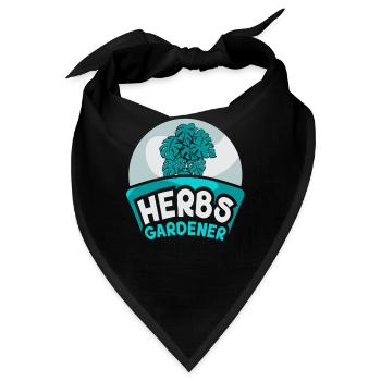Kräuter Gärtner Kraut Kräutergarten Kräuterkunde - Bandana - Schwarz - Vorne