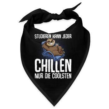 Studieren Kann Jeder Chillen Nur Die Coolsten - Bandana - Schwarz - Vorne