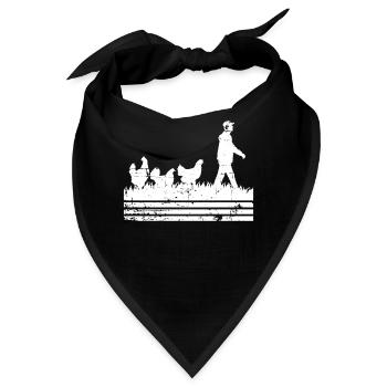 Huhn Hühner - Bandana - Schwarz - Vorne