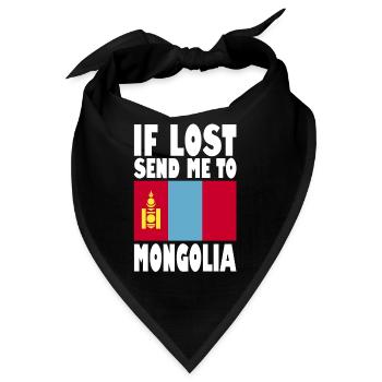 Mongolei Flagge Spruch - Bandana - Schwarz - Vorne