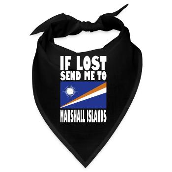 Marshallinseln Flagge Spruch - Bandana - Schwarz - Vorne