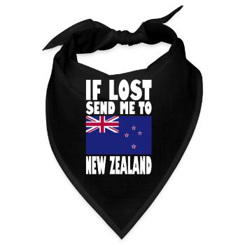 Neuseeland Flagge Spruch - Bandana - Schwarz - Vorne