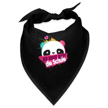 Endlich Schulkind, Einschulung - Bandana - Schwarz - Vorne