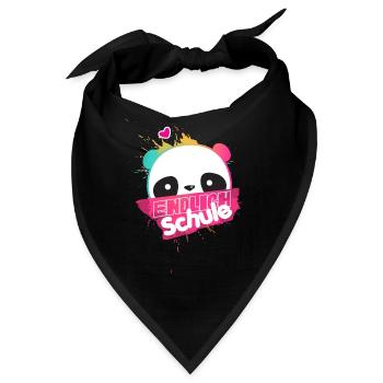 Schulanfänger, Erstklässler, ABC SCHÜTZE - Bandana - Schwarz - Vorne