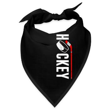 Eishockey Puck Hockey Schläger - Bandana - Schwarz - Vorne