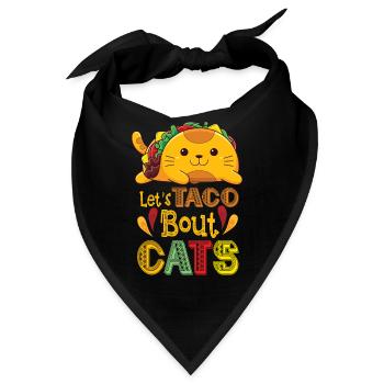 Let's Taco Bout Cats Catlover - Bandana - Schwarz - Vorne