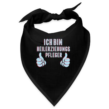 Lustiges Motiv Ich bin Heilerziehungspfleger - Bandana - Schwarz - Vorne