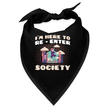 Zocken Gamer Retro Gamer Videospiele Geschenk - Bandana - Schwarz - Vorne
