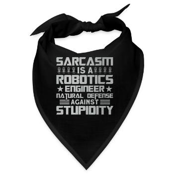 Roboter Robotik Ingenieur Kostüm Roboter - Bandana - Schwarz - Vorne