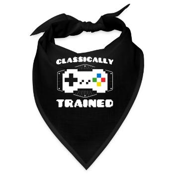 Zocken Gamer Retro Gamer Videospiele Geschenk - Bandana - Schwarz - Vorne