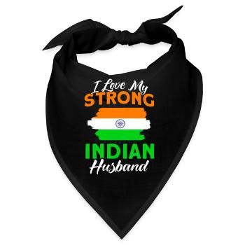 Indien Indische Wurzeln Geschenk - Bandana - Schwarz - Vorne