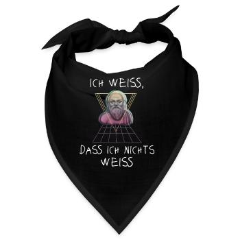 Sokrates Griechischer Philosoph - Bandana - Schwarz - Vorne