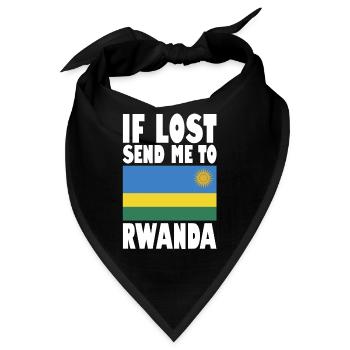 Rwanda Flagge Spruch - Bandana - Schwarz - Vorne