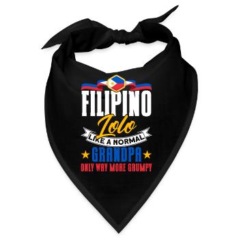 Philippinen Philippinisch Philippinische Flagge - Bandana - Schwarz - Vorne
