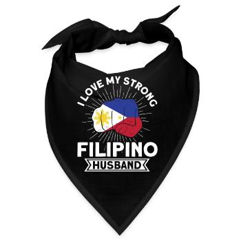 Philippinen Philippinisch Philippinische Flagge - Bandana - Schwarz - Vorne