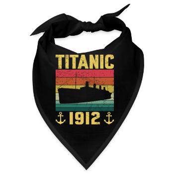 Titanic 1912 Kreuzfahrtschiff - Bandana - Schwarz - Vorne