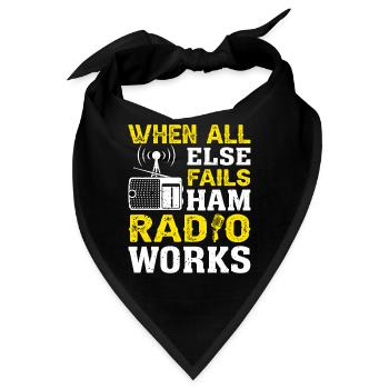 Funk Amateur Funker Funken Radio Hobby Geschenk - Bandana - Schwarz - Vorne
