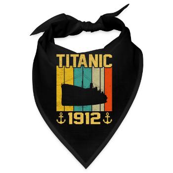 Titanic 1912 Kreuzfahrtschiff - Bandana - Schwarz - Vorne