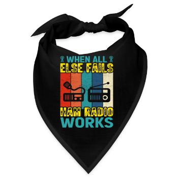Funk Amateur Funker Funken Radio Hobby Geschenk - Bandana - Schwarz - Vorne