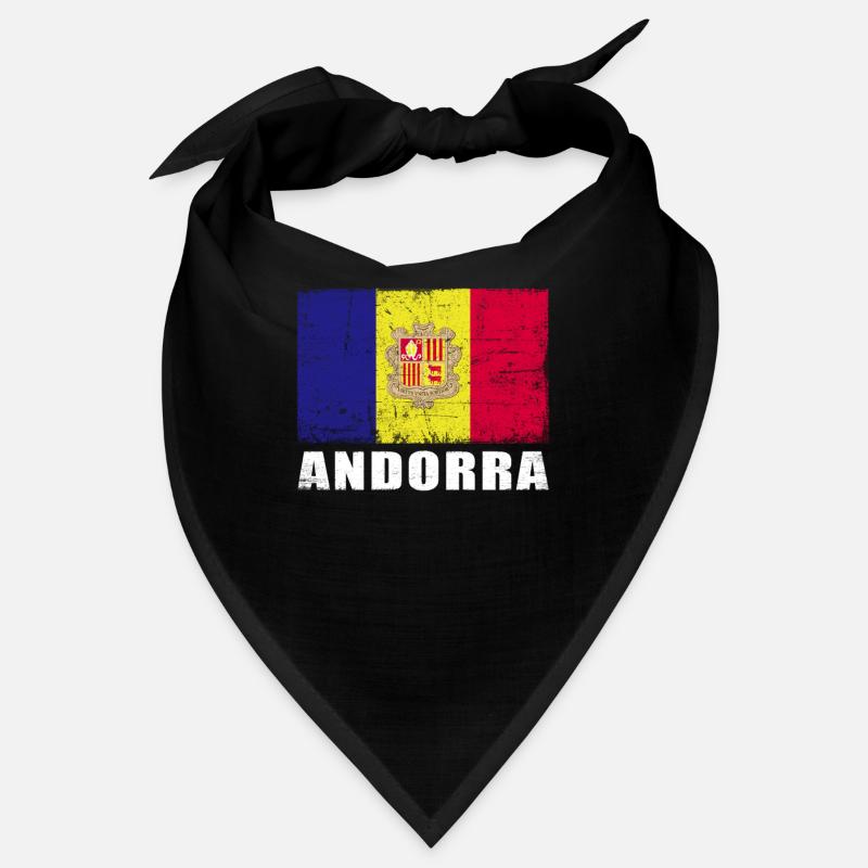 Drapeau d’Andorre Grunge Drapeau d’Andorre Bandana