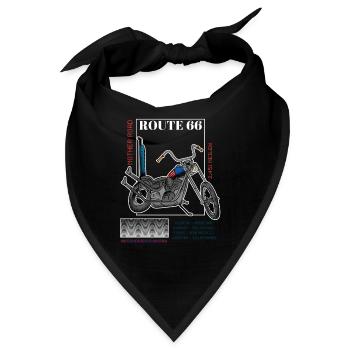 Motorrad Route - Bandana - Schwarz - Vorne
