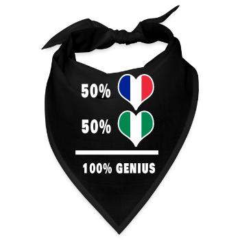 Das Genie / Geschenk aus Frankreich und Nigeria - Bandana - Schwarz - Vorne