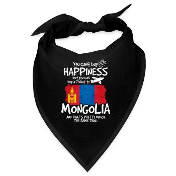 Mongolei - Bandana - Schwarz - Vorne