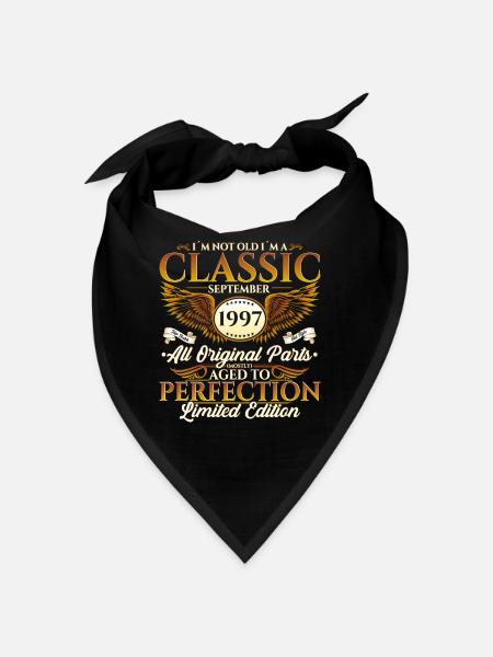 Born in 1997 Birthday Gift Men September - Bandana - black - Front