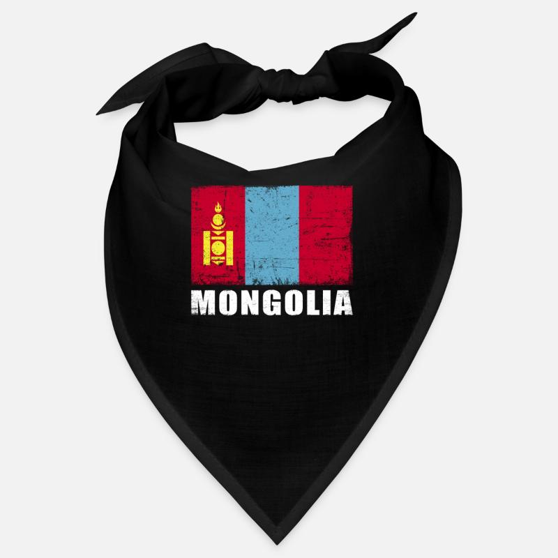 Mongolei Flagge Grunge Mongolei Fahne Bandana