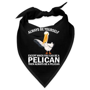 Pelikan Pelikane Vögel Wasservogel - Bandana - Schwarz - Vorne