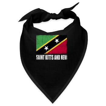 Sankt Kitts Und Nevi Flagge - Bandana - Schwarz - Vorne
