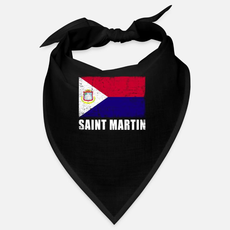 Drapeau de Saint-Martin Grunge Drapeau de Saint-Martin Bandana