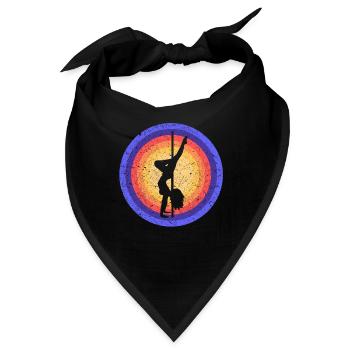 Pole Dancing Mädchen Silhouette Pole Dancer Pole - Bandana - Schwarz - Vorne