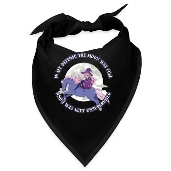 In My Defense The Moon Was Full Wicca Geschenk - Bandana - Schwarz - Vorne