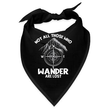 Wanderer Berg Naturlöcker Nicht Alle, Die Wandern - Bandana - Schwarz - Vorne