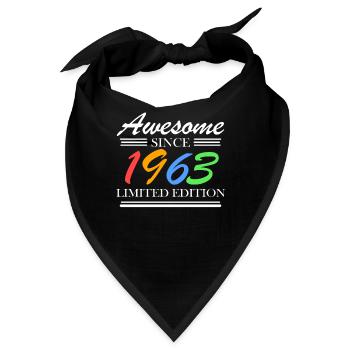 1963 - Jahrgang 1963 - Fantastisch seit 1963 - Bandana - Schwarz - Vorne
