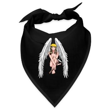 Schutzengel Baustelle Hammer Helm Arbeitsbereich - Bandana - Schwarz - Vorne